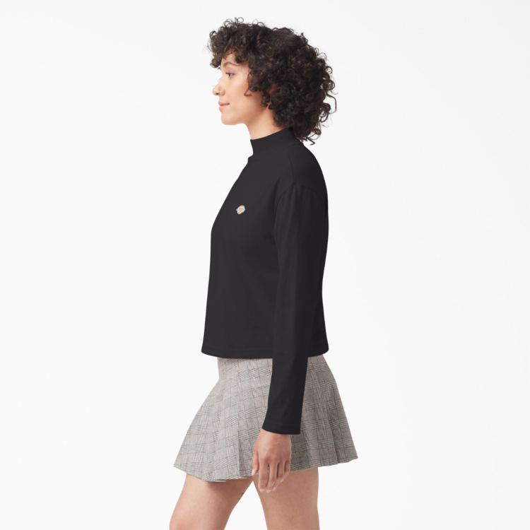 DICKIES DICKIES WOMENS MAPLETON HIGH NECK L/S TEE KNIT BLACK