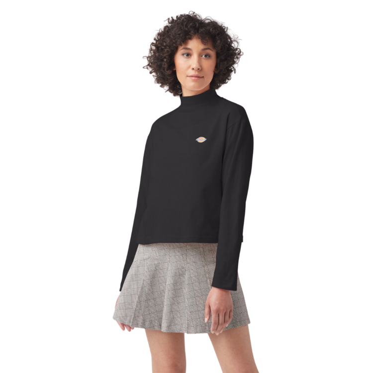 DICKIES DICKIES WOMENS MAPLETON HIGH NECK L/S TEE KNIT BLACK
