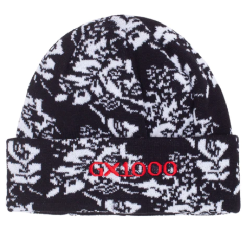 GX1000 GX1000 FLORAL BEANIE BLACK