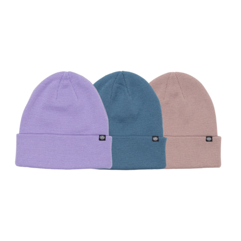 686 686 Men's Standard Roll Up Beanie (3-Pack) DUSTY PASTAL
