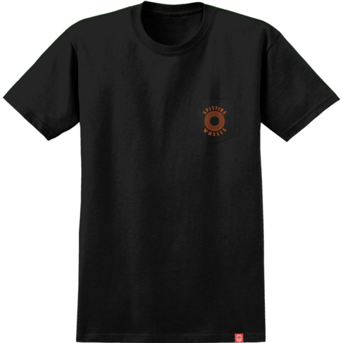 Spitfire SPITFIRE HOLLOW CLASSIC POCKET TEE BLACK/ORANGE