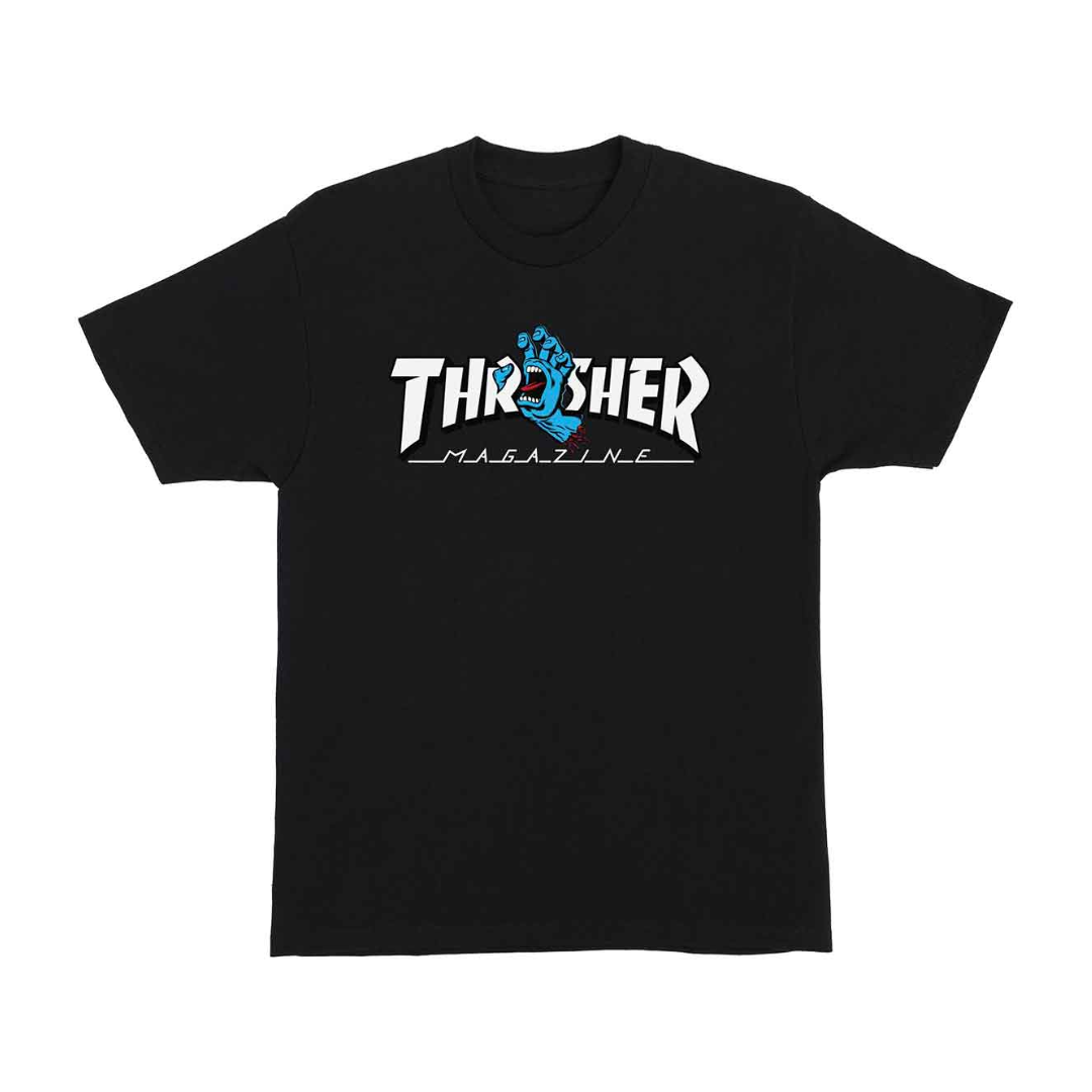 SANTA CRUZ T-SHIRT THRASHER SCREAMING LOGO BLACK - Industry Skate & Snow