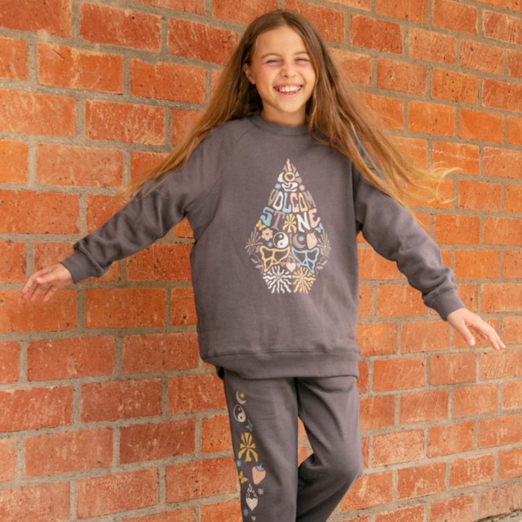 Volcom Volcom TRULY STOKIN BF CREW SLATE GREY