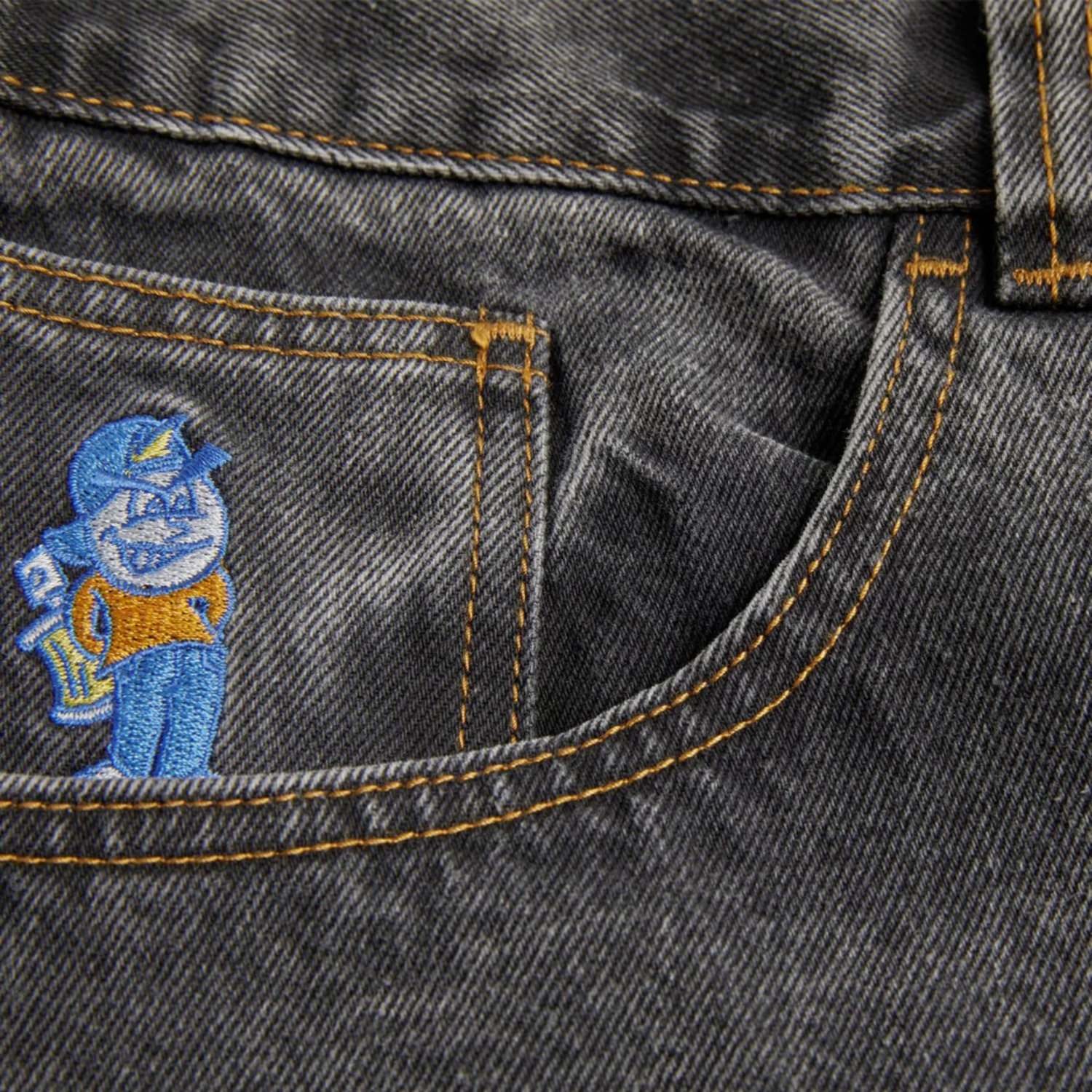 POLAR PANTS - '93! DENIM - WASHED BLACK - - Industry Skate & Snow