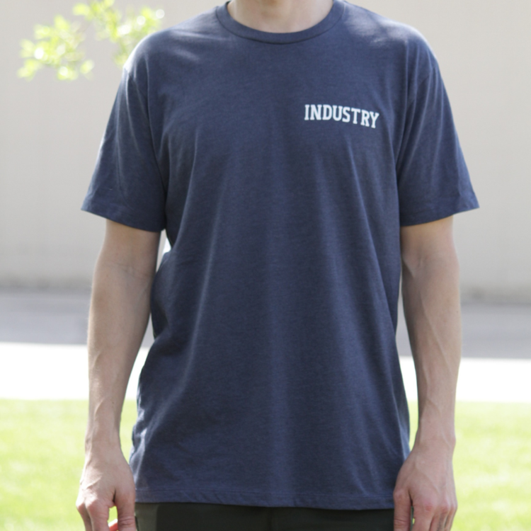 Industry INDUSTRY TRI BLEND DOUBLE STANDARD TEE BLUE