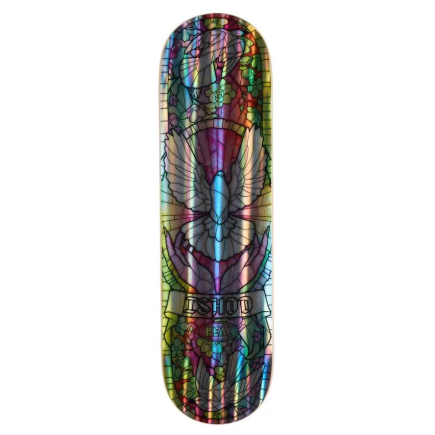 REAL ISHOD HOLOGRAPHIC RAINBOW CATHEDRAL TWIN TAIL 8.5 Industry Skate Snow