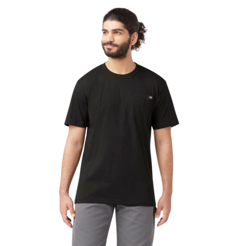 DICKIES DICKIES  MENS S/S 100% COTTON POCKET TEE BLACK