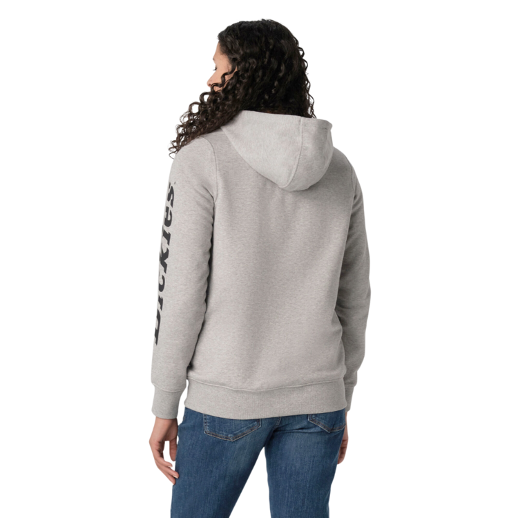 DICKIES DICKIES  WOMENS L/S LOGO PULLOVER HOODIE HEATHER GRAY
