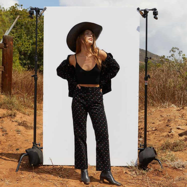 Brixton Brixton VICTORY PANT BLACK DITSY