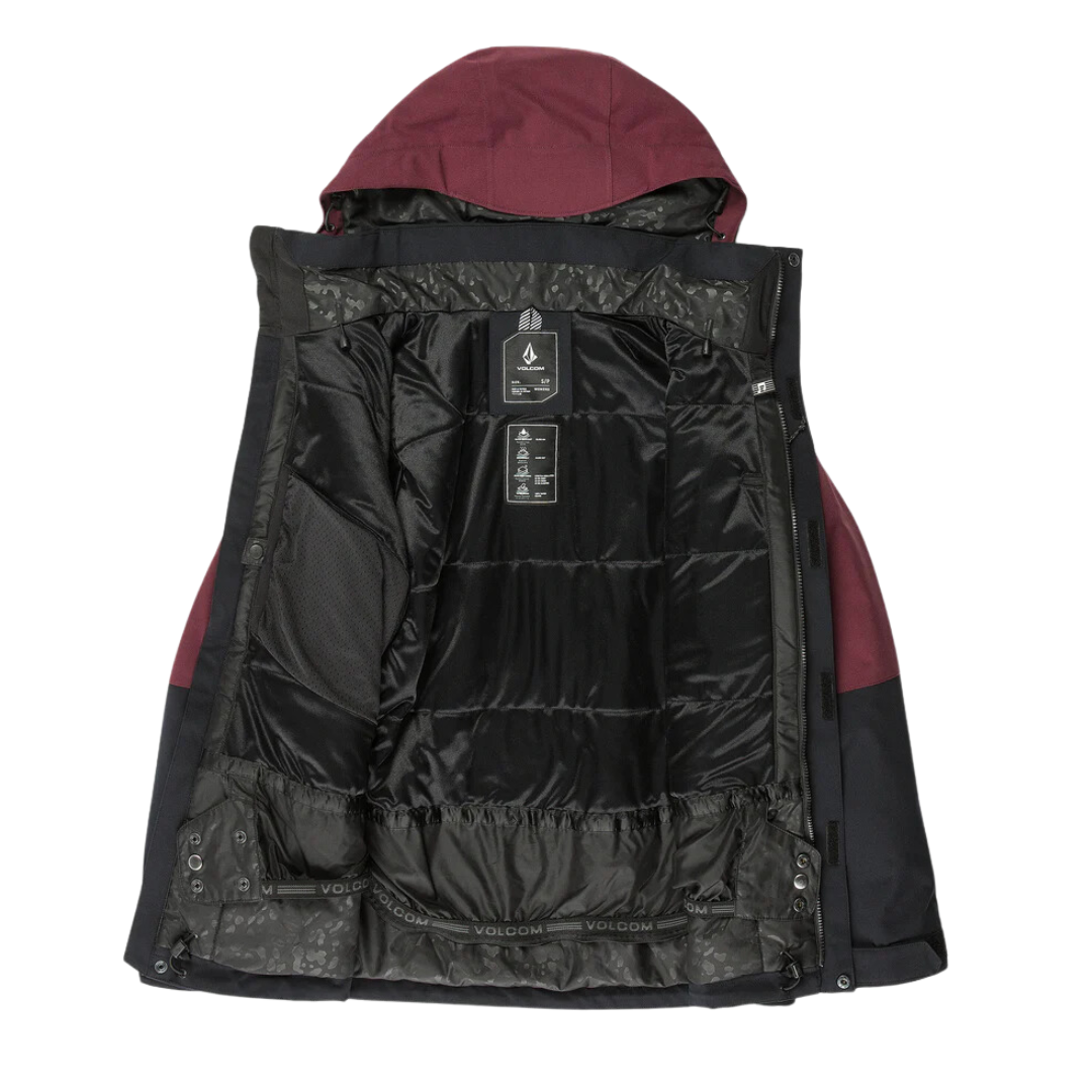 タグ付き新品Volcom Shelter 3D Stretch Jacket Volcom SHELTER 3D STRETCH JACKET BURGUNDY - Industry Skate