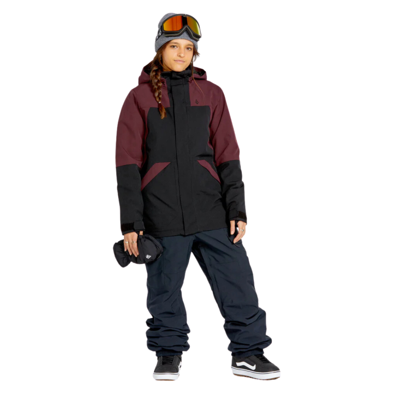 タグ付き新品Volcom Shelter 3D Stretch Jacket Volcom SHELTER 3D STRETCH JACKET BURGUNDY - Industry Skate