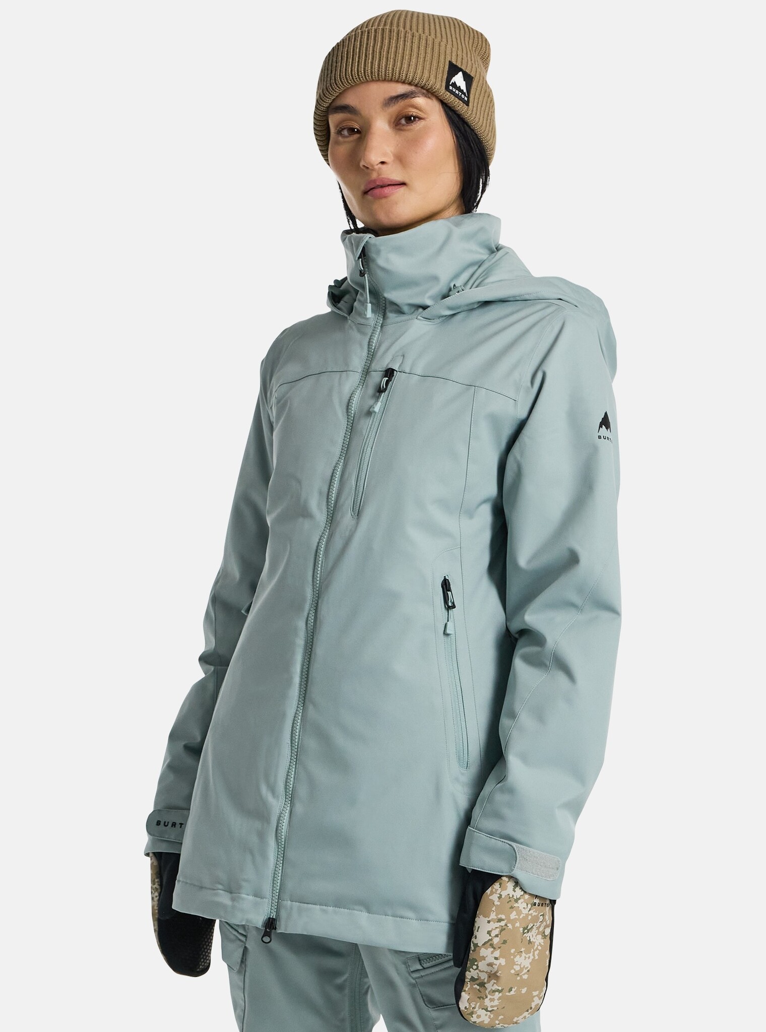 Burton W LELAH 2L JACKET PETROL GREEN - Industry Skate & Snow