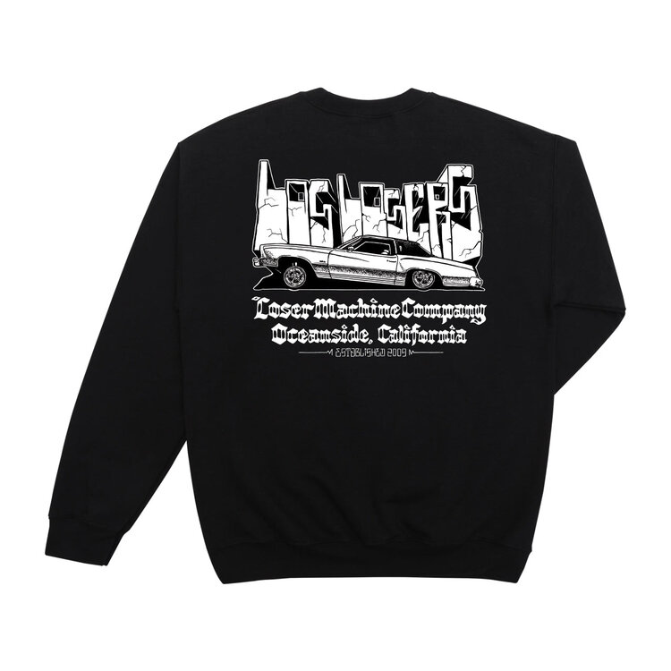 LOSER MACHINE Loser Machine HOOD RICH CREW FLEECE BLACK