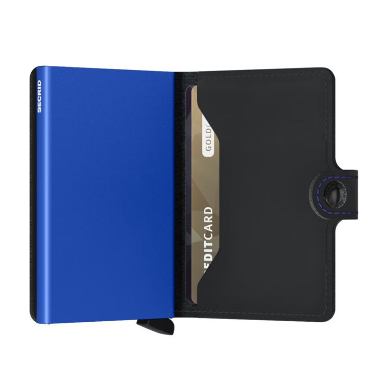 Secrid Secrid MINIWALLET MATTE BLACK & BLUE