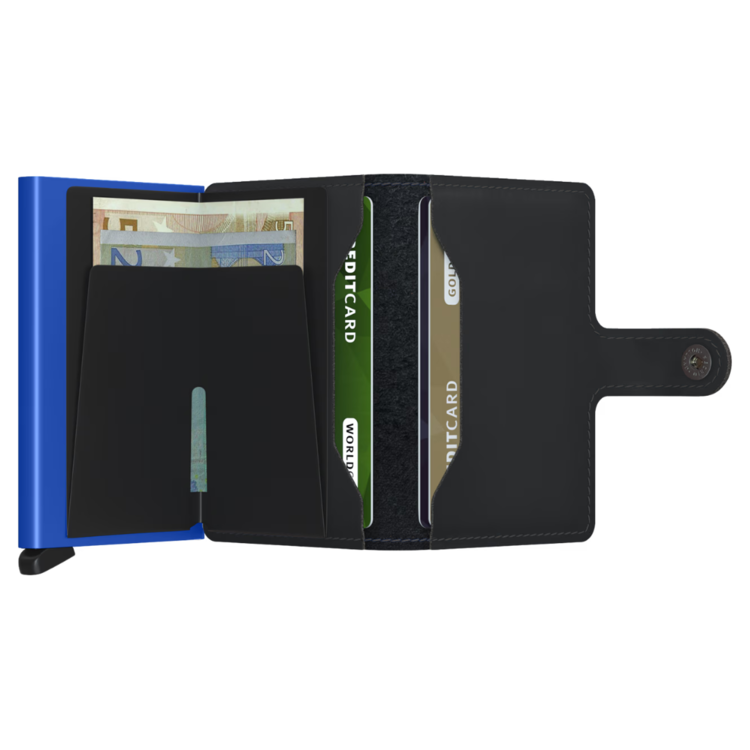 Secrid Secrid MINIWALLET MATTE BLACK & BLUE