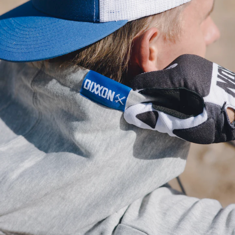 DIXXON DIXXON BLUE CREST HOODIE HEATHER GREY