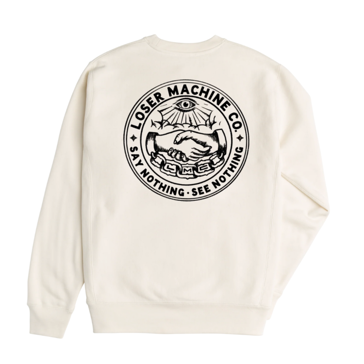 LOSER MACHINE Loser Machine SECRET SOCIETY CREW FLEECE BONE