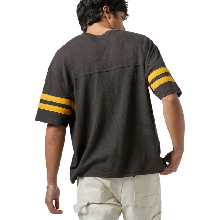 Brixton Brixton VINTAGE FOOTBALL MESH JERSEY WASHED BLACK/RAY FLOWER