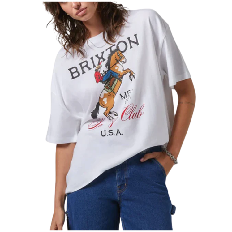 Brixton Brixton SPORTING CLUB OVERSIZED BF TEE WHITE