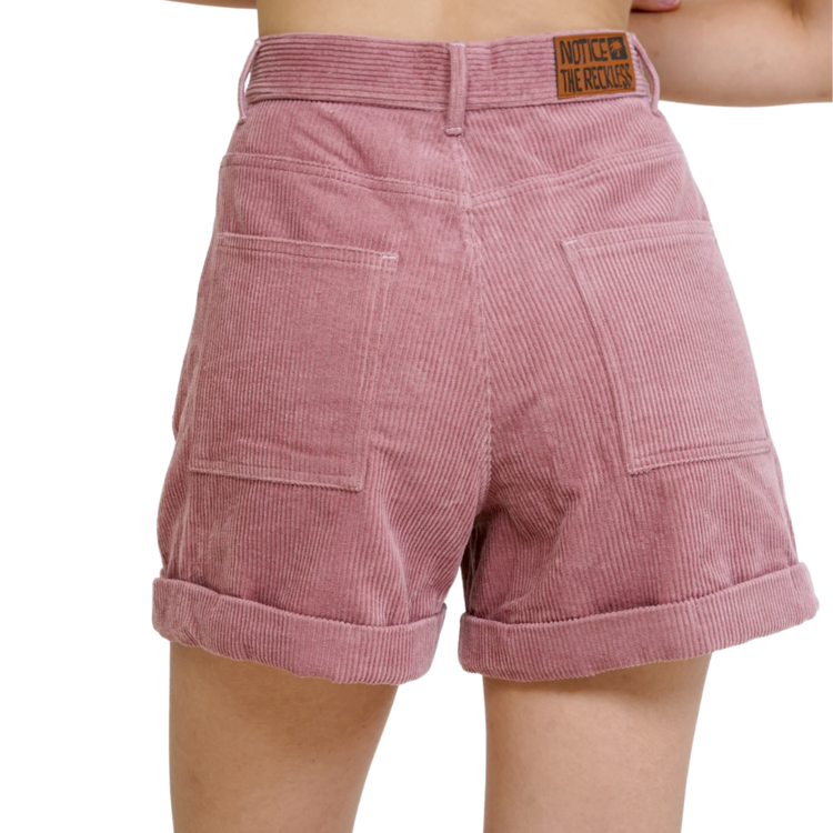 NOTICE THE RECKLESS NOTICE THE RECKLESS BURGUNDY CORD SHORTS