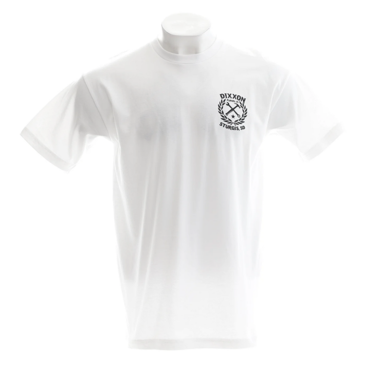 DIXXON DIXXON STURGIS BLACK SKETCHY CREST TEE WHITE
