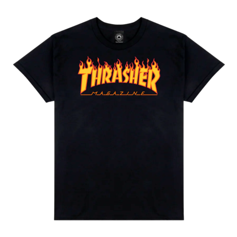 Thrasher THRASHER FLAME LOGO T-SHIRT BLACK