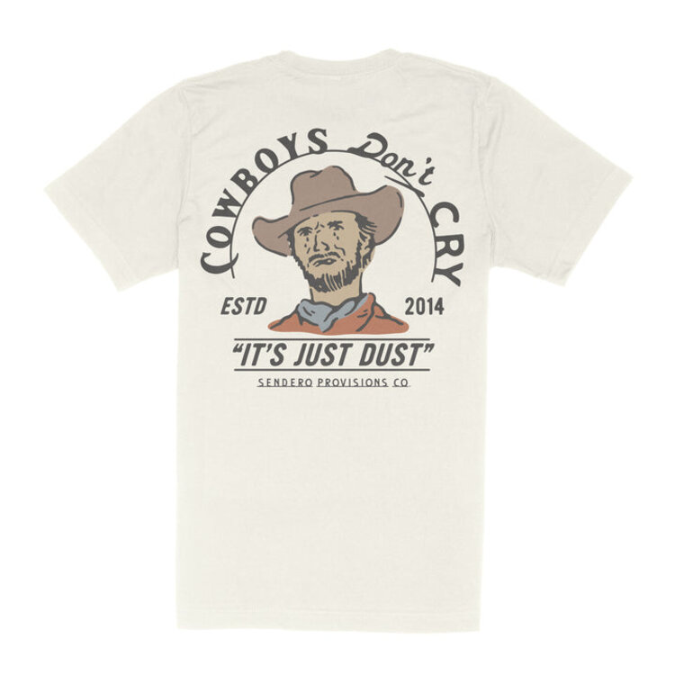 SENDERO SENDERO COWBOYS DON'T CRY T-SHIRT VINTAGE WHITE