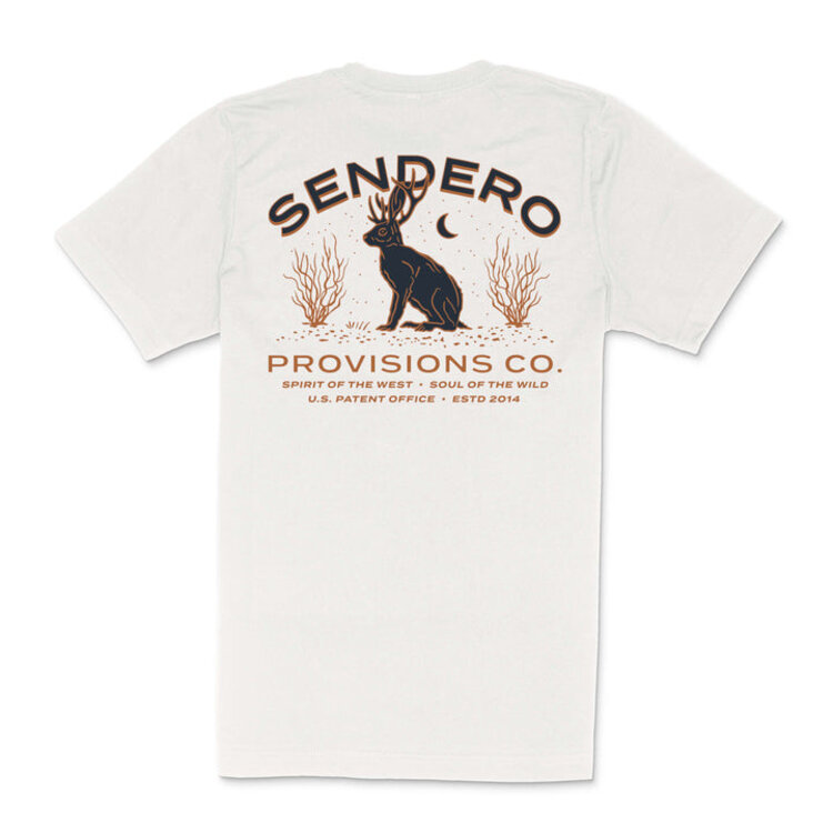 SENDERO SENDERO JACKALOPE POCKET TEE VINTAGE WHITE