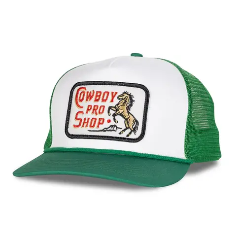 SENDERO SENDERO COWBOY PRO SHOP HAT WHITE/GREEN