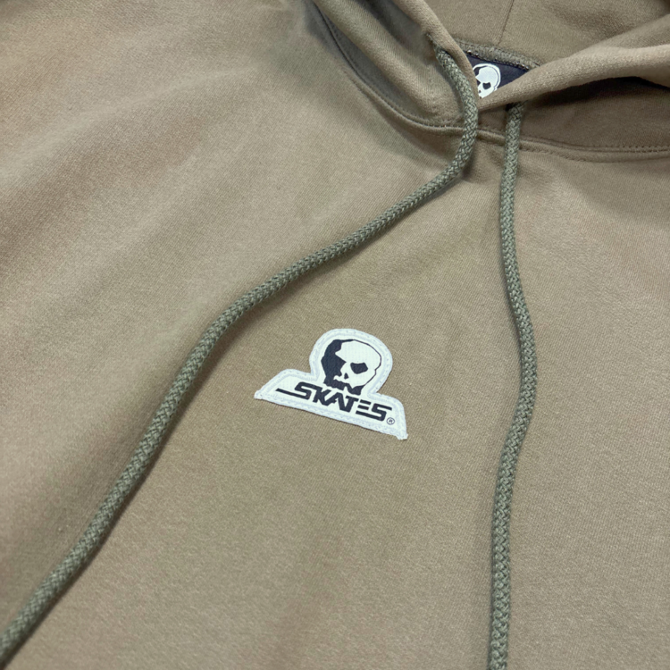 SKULL SKATES SKULL SKATES SKULL HOOD LOGO PATCH GREEN