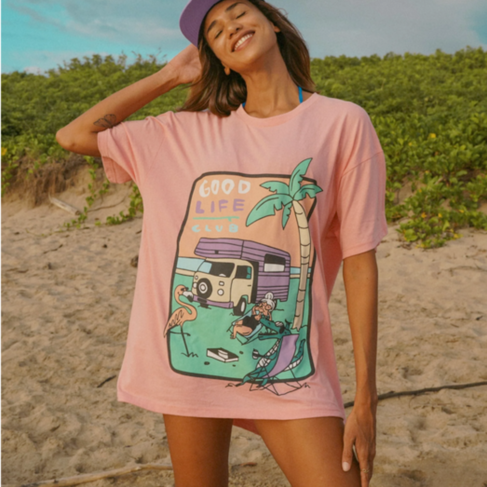 NOTICE THE RECKLESS NOTICE THE RECKLESS GOOD LIFE OVERSIZED TEE