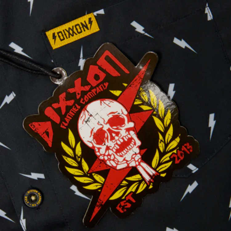 DIXXON DIXXON BOLT PARTY SHIRT BLACK/GREY