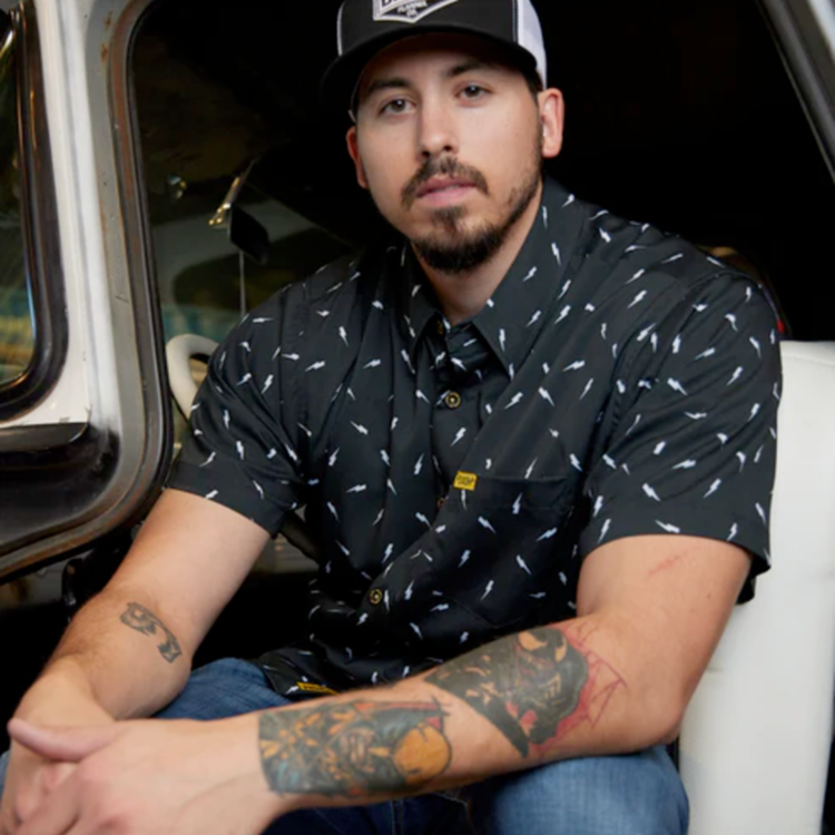 DIXXON DIXXON BOLT PARTY SHIRT BLACK/GREY