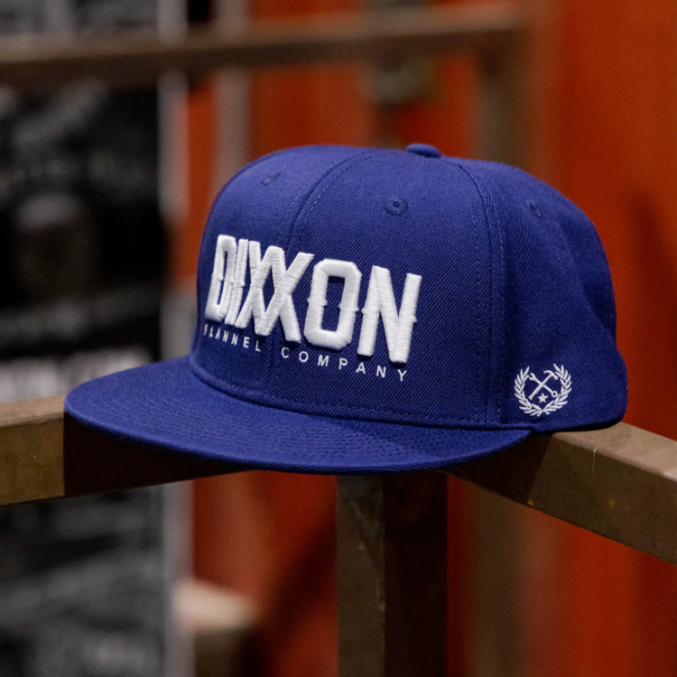 DIXXON DIXXON WHITE LOGOTYPE SNAPBACK BLUE