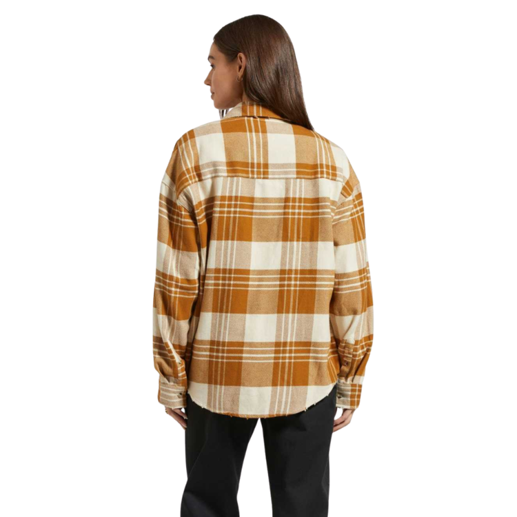 Brixton Brixton BOWERY W CLASSIC FLANNEL WASHED COPPER/WHITECAP