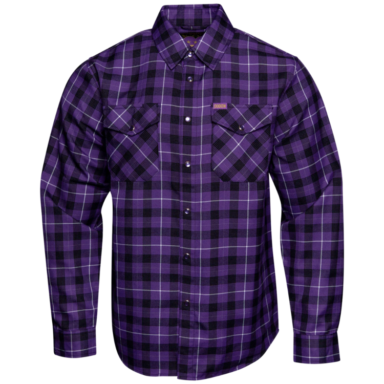 DIXXON DIXXON THE MERIT FLANNEL PURPLE BLACK