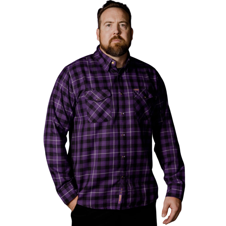 DIXXON DIXXON THE MERIT FLANNEL PURPLE BLACK
