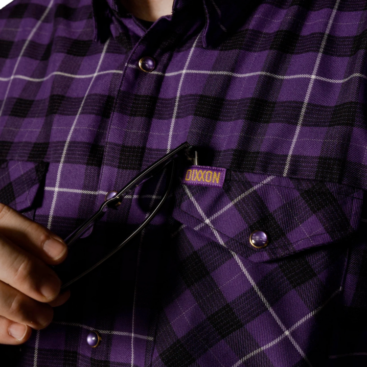 DIXXON DIXXON THE MERIT FLANNEL PURPLE BLACK