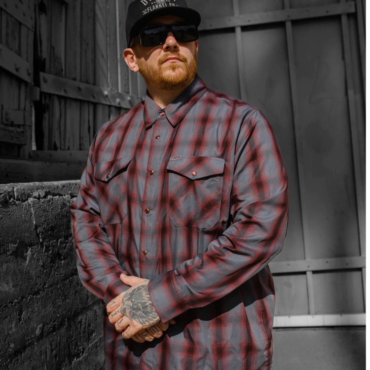 DIXXON DIXXON THE RAGE LS BAMBOO GREY MAROON