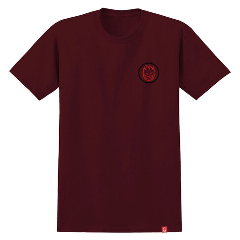 Spitfire Spitfire CLASSIC SWIRL OVERLAY SS TEE BURGUNDY W/ RED & BLACK PRINTS