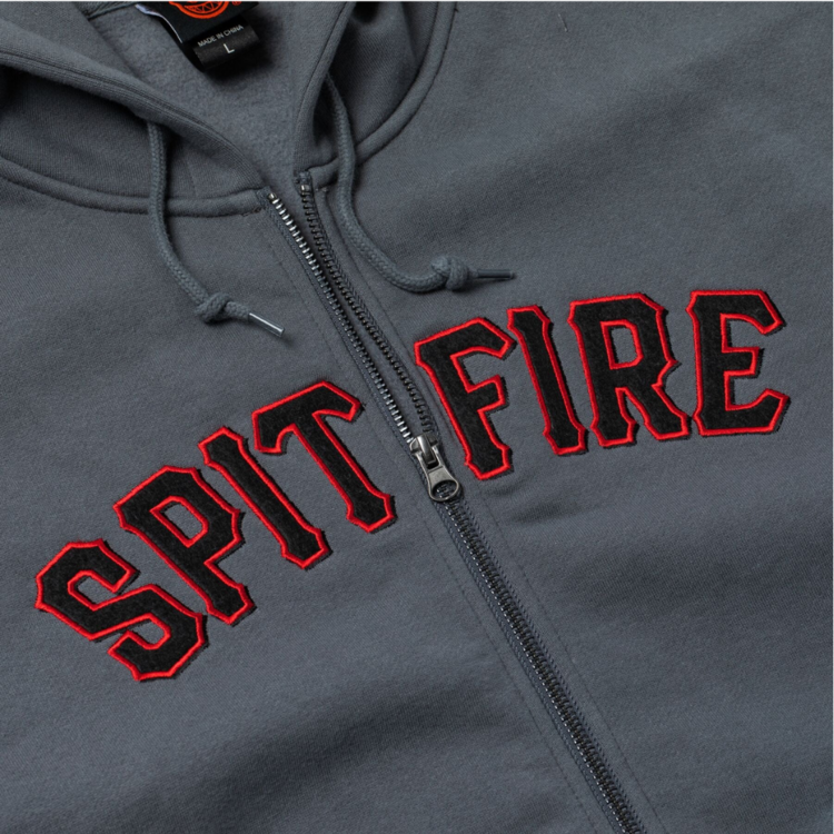 Spitfire Spitfire SPITBALL ZIP HOOD CHARCOAL(SOLID)