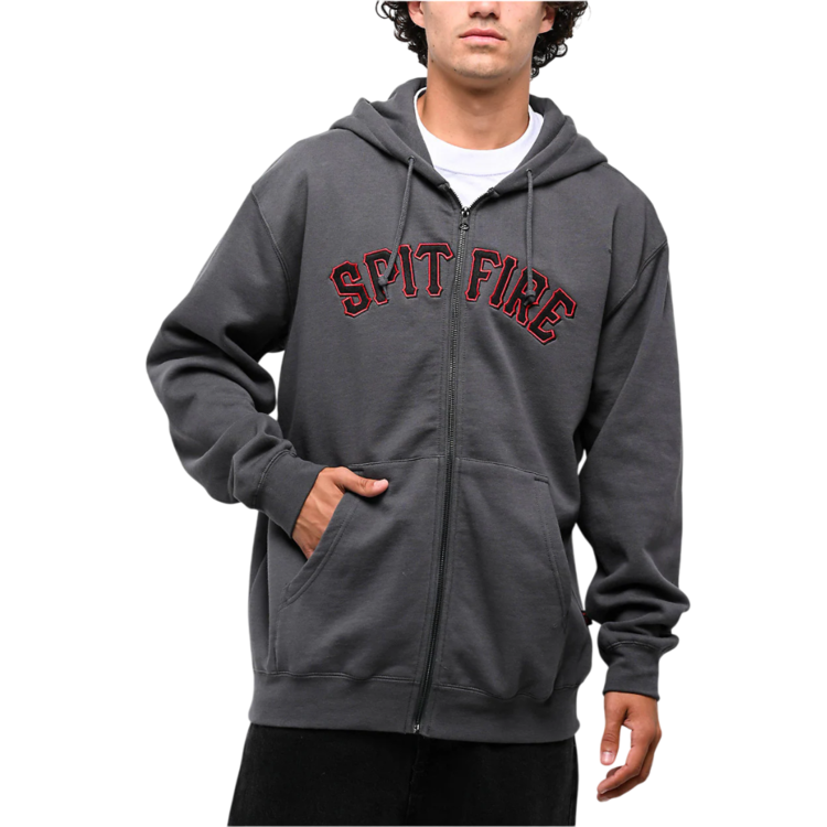 Spitfire Spitfire SPITBALL ZIP HOOD CHARCOAL(SOLID)