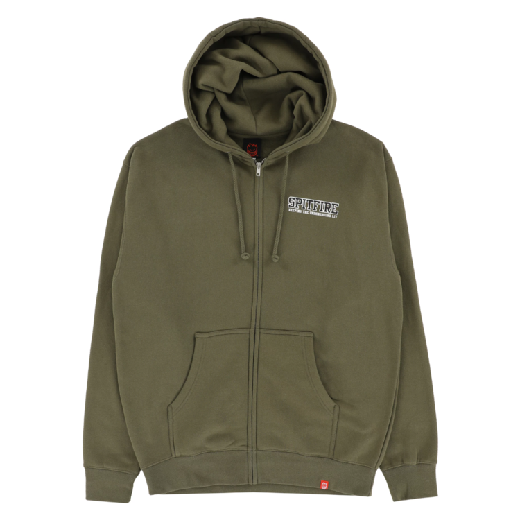 Spitfire Spitfire INFERNO K.T.U.L. ZIP HOOD ARMY W/ BLACK & WHITE PRINTS