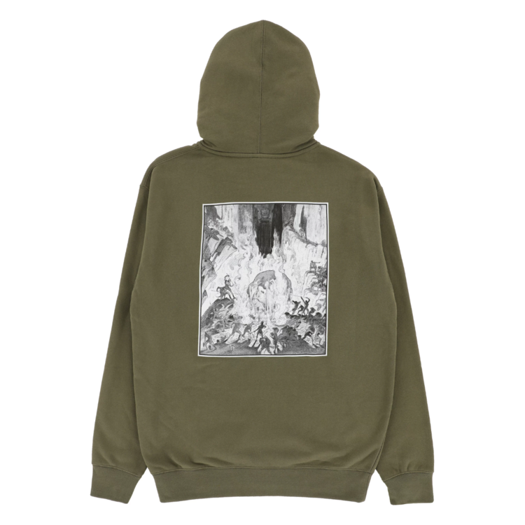 Spitfire Spitfire INFERNO K.T.U.L. ZIP HOOD ARMY W/ BLACK & WHITE PRINTS