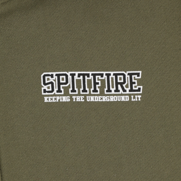 Spitfire Spitfire INFERNO K.T.U.L. ZIP HOOD ARMY W/ BLACK & WHITE PRINTS