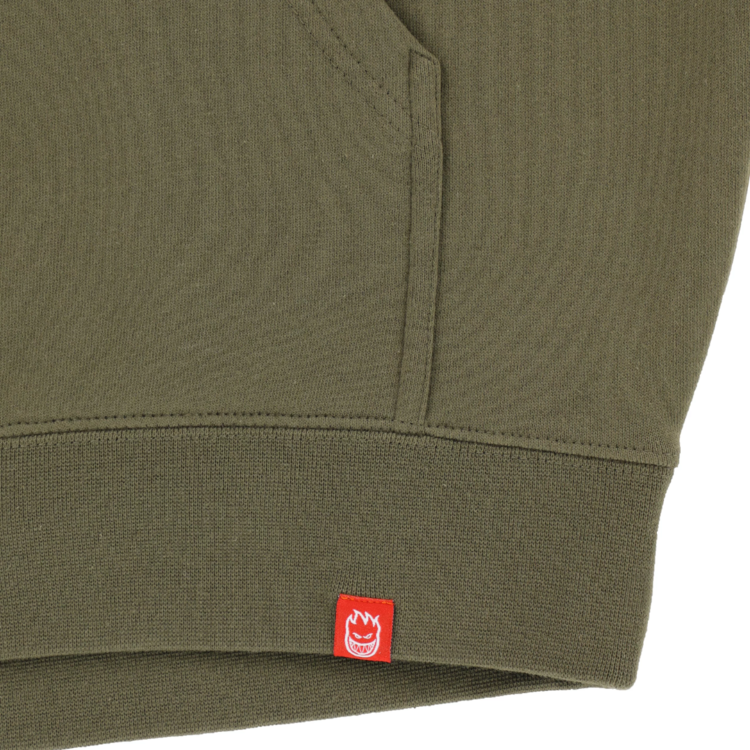 Spitfire Spitfire INFERNO K.T.U.L. ZIP HOOD ARMY W/ BLACK & WHITE PRINTS