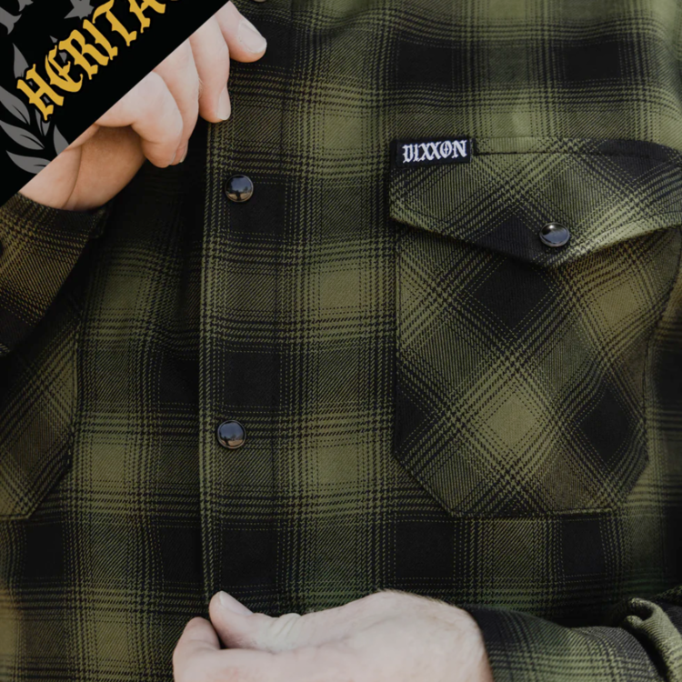 DIXXON DIXXON LONE WOLF FLANNEL GREEN/BLACK