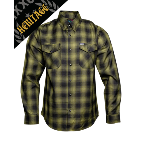 DIXXON DIXXON LONE WOLF FLANNEL GREEN/BLACK