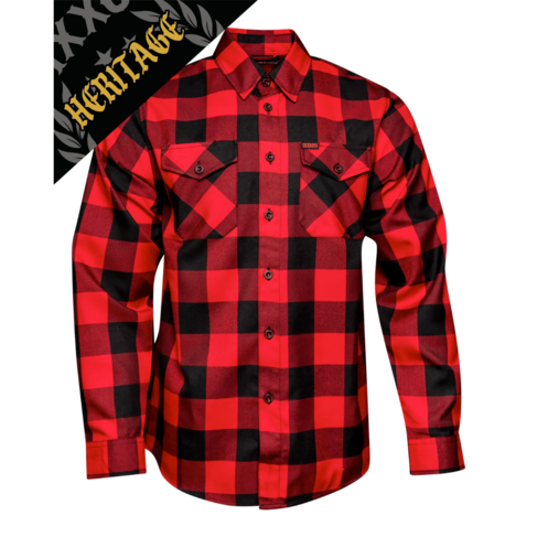 DIXXON DIXXON RED RUM HERITAGE FLANNEL RED/BLK