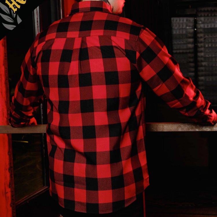 DIXXON DIXXON RED RUM HERITAGE FLANNEL RED/BLK